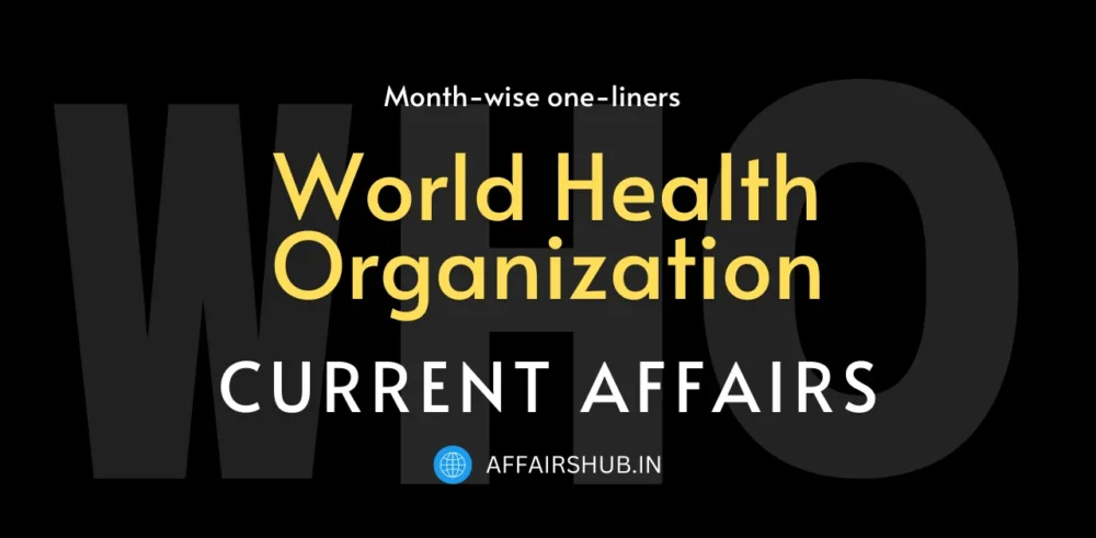 World Health Organization Current Affairs