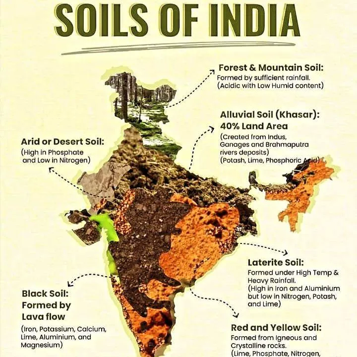 Types of Soils in India Map